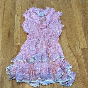 Bell Pink Patterned Dress with Ruffles And Tassels Women’s Medium